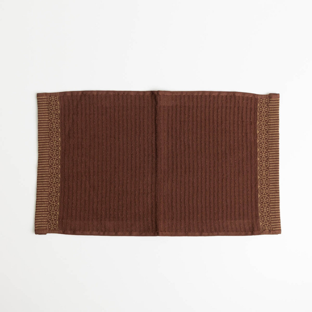 Махровий кухонний рушник з бордюром 30х50 см 400г/м2 GM Textile (Коричневий) Суми - фото 3