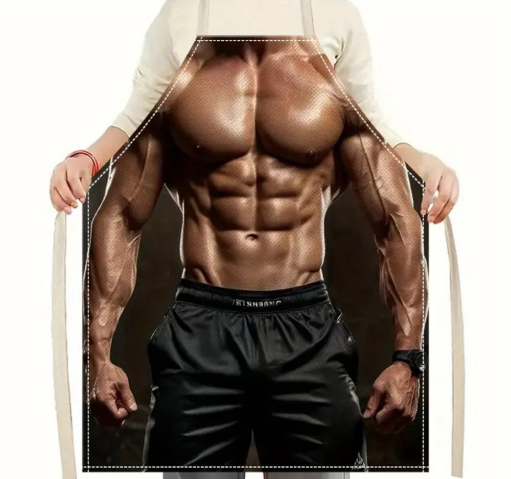 Фартух для чоловіків з приколом 55 на 65 см різнобарвний Київ - фото 3