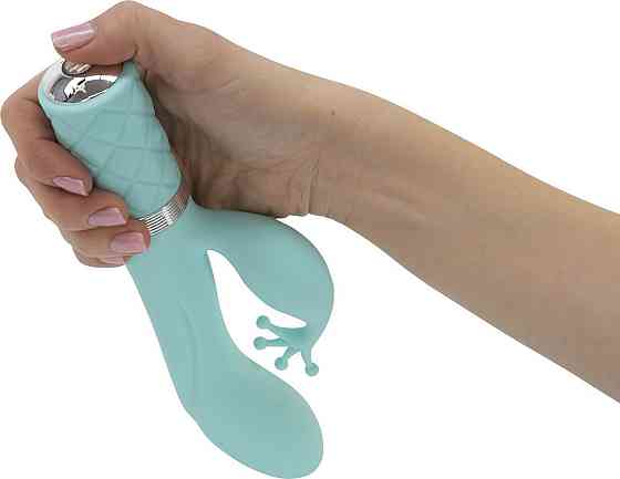 Роскошный вибратор-кролик Pillow Talk - Kinky Teal с кристаллом Сваровски, мощный Sex Aura Киев