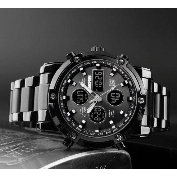 Чоловічий наручний годинник Skmei Molot Limited AllBlack (Чорний) Вінниця - фото 8