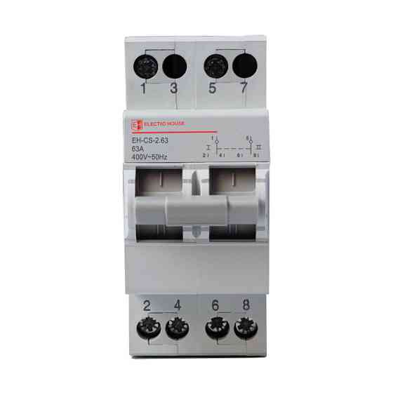 Выключатель перекидной I-0-II 2Р 63А Днепр