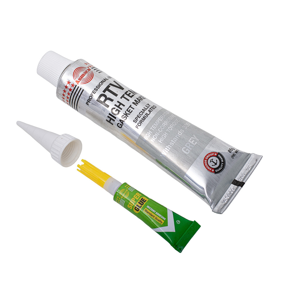 Asmaco Герметик силиконовый RTV формирователь прокладок высокотемпературный +300°С серый 85г ОА Коломыя - изображение 3