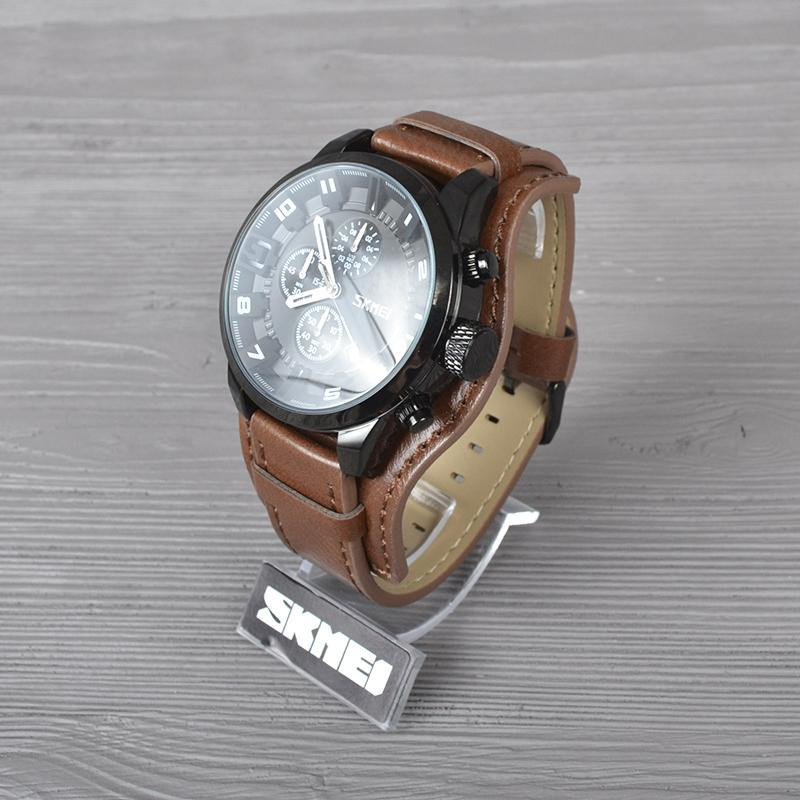 Мужские классические часы Skmei 9165 Brown-Brown Киев - изображение 7