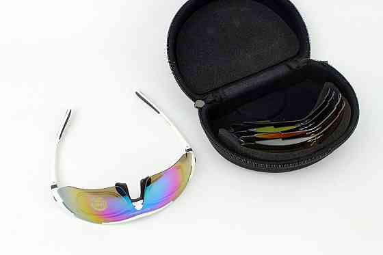 Окуляри з набором для догляду, змінні лінзи 5шт, у твердому чохлі, білі НЕ оригінал Київ