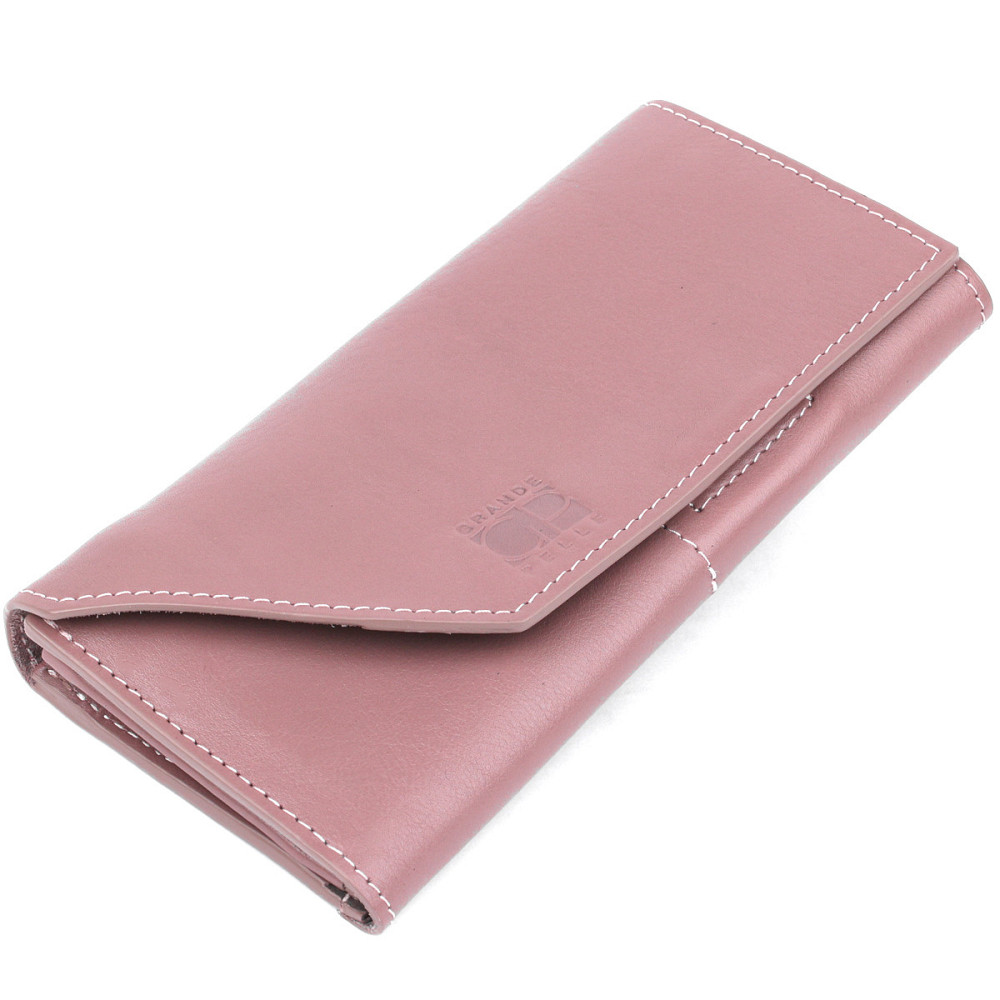 Превосходный кожаный женский кошелек Grande Pelle 11577 Розовый Киев - изображение 1