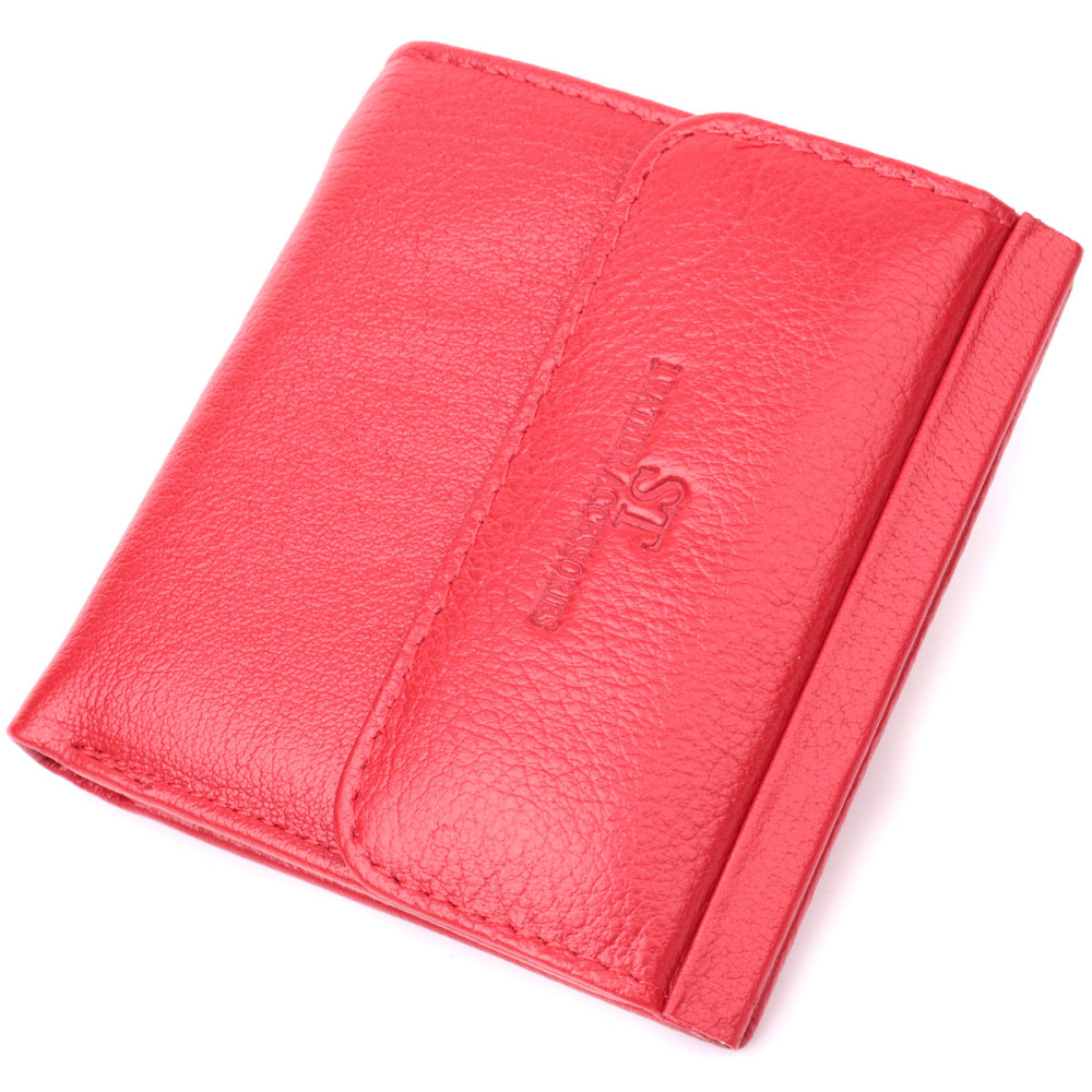Невеликий жіночий гаманець із зовнішньою монетницею, червоний (ST Leather) Київ - фото 19