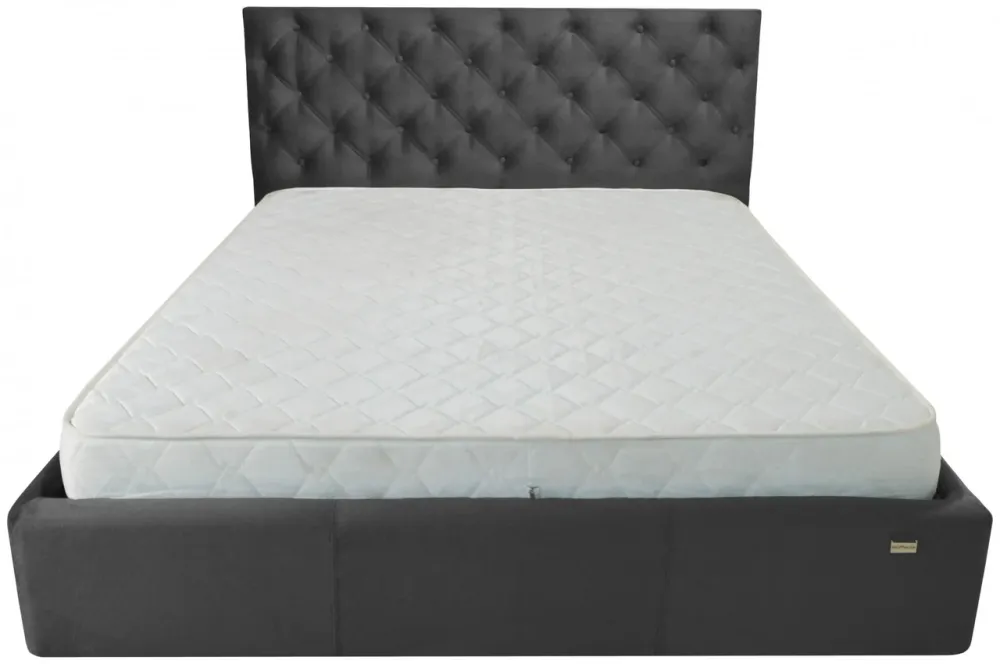 Ліжко Двоспальне Coventry VIP 160 х 190 см Missoni 009 З додатковою металевою цільнозварною рамою Темно-сірий Київ - фото 2