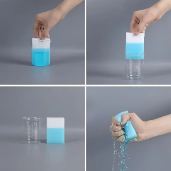 Набор меламиновых губок для чистки и уборки, для посуды, для мебели, раковины, мочалки для дома, кухни, ванной 25 шт. Каменец-Подольский