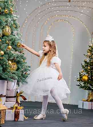 Платье Белое нарядное с блестками для девочки Кривой Рог