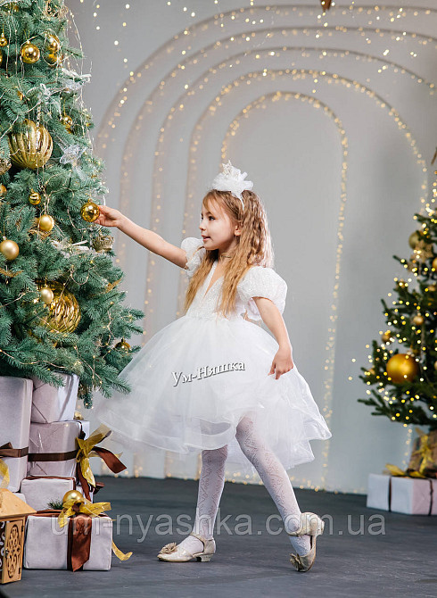 Платье Белое нарядное с блестками для девочки Кривой Рог - изображение 3