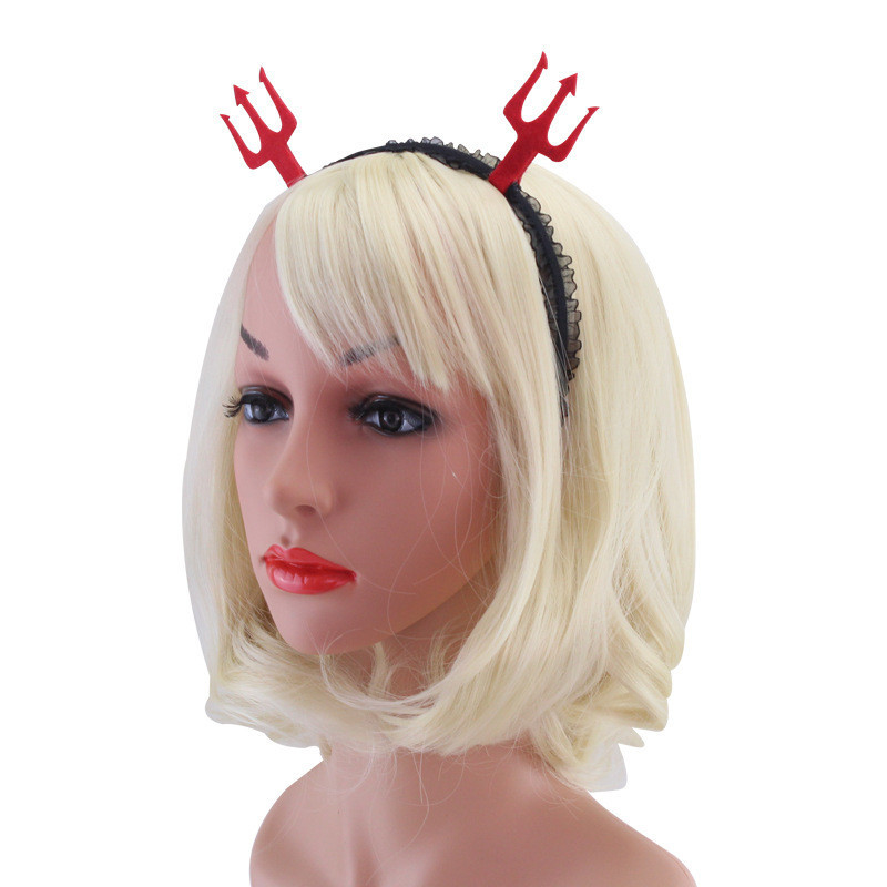 Обруч на Хэллоуин с рожками one size черно-красный Киев - изображение 6