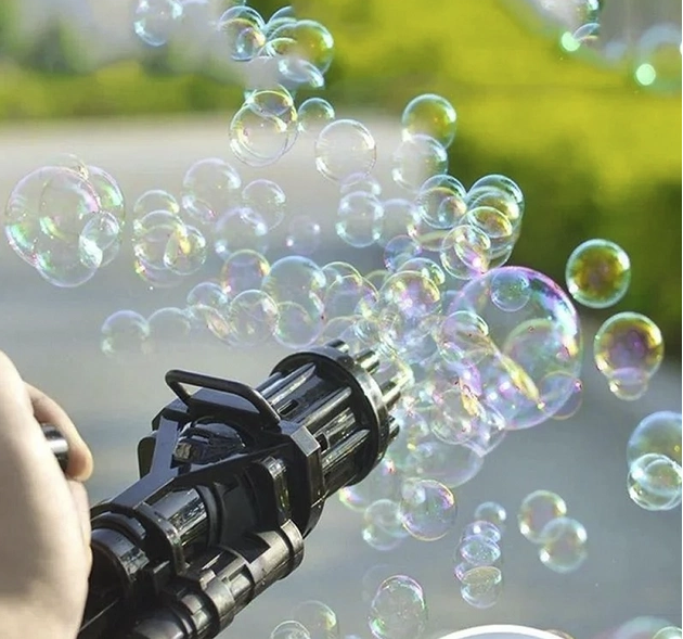 Пулемет с мыльными пузырями Миниган WJ 950 на батарейках 3АА от 3-х лет, с пузырьковым раствором 7934 Одесса - изображение 1