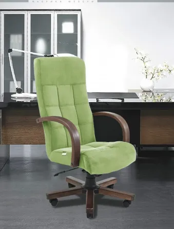 Офісне Крісло Керівника Richman Virginia Rosto 35 Wood М2 AnyFix Зелений Київ