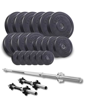 Комплект штанга и гантели Elitum Titan 109 кг набор для фитнеса силовых упражнений и тренировок дома Киев