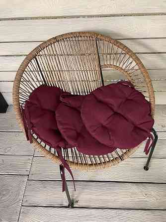Подушка для стільців (38x38х5 см) кругла Decorator Мальмо колір бордовий 84-043 Київ