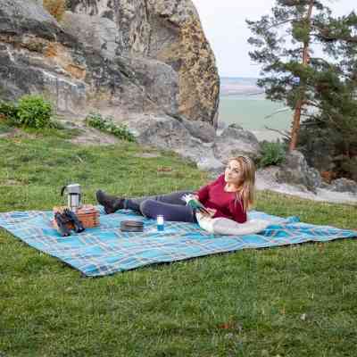 Туристичний килимок Uquip для пікніка Scotty XXL Petrol/Grey (243103) (DAS303240) Вінниця