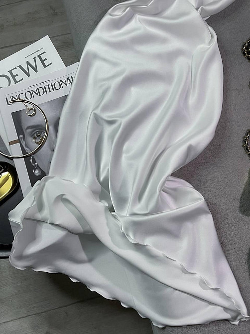 Женское романтическое элегантное платье шелк Белый, 44/46 Одесса - изображение 3