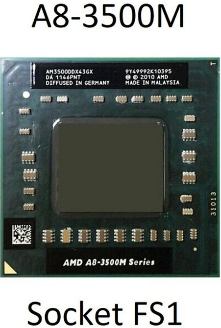 Процессор: A8-3500m fs1 guad core Radeon HD 6620G. Киев - изображение 1
