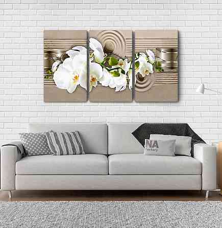 Модульна картина Абстракція Квіти Аrt-218_3А Київ