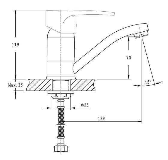Змішувач для умивальника Haiba Ceba 555    ( HB0035 ) 24239 Харьков