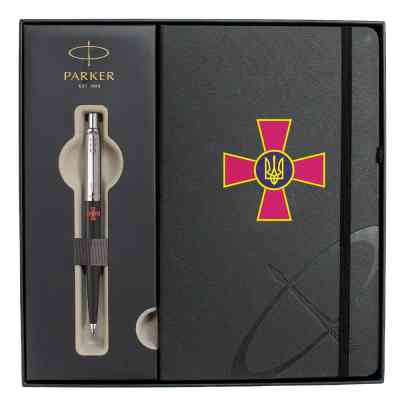 Ручка кулькова Parker JOTTER 17 Originals ARMY Black CT BP Емблема ЗСУ + блокнот Parker + подар.упаковка (15632b24_W0010u) Вінниця