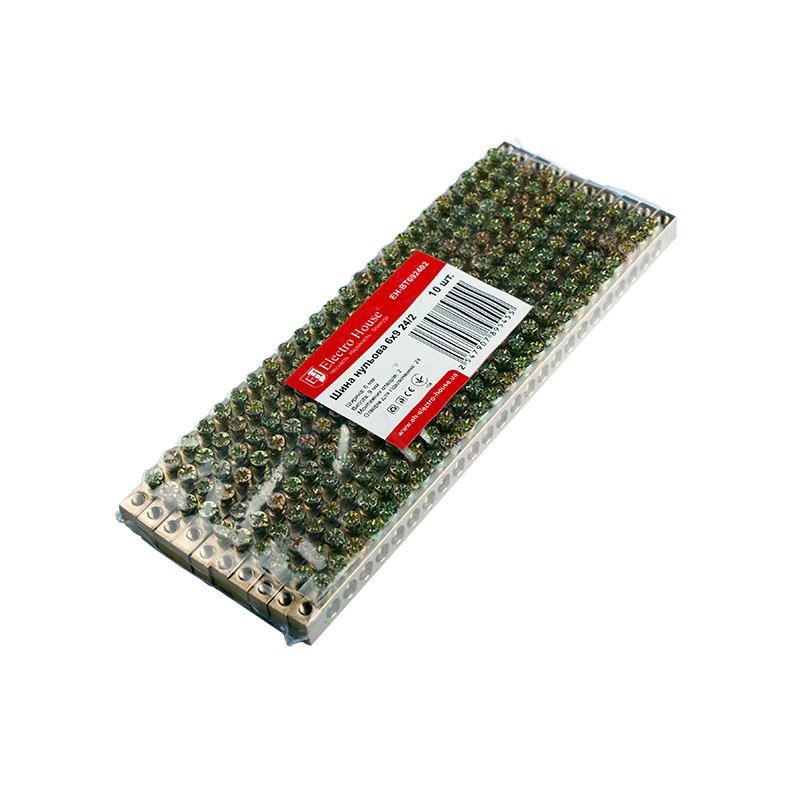 Шина нульова 6х9 мм²  24 /2, 2 отвори Днепр - изображение 1