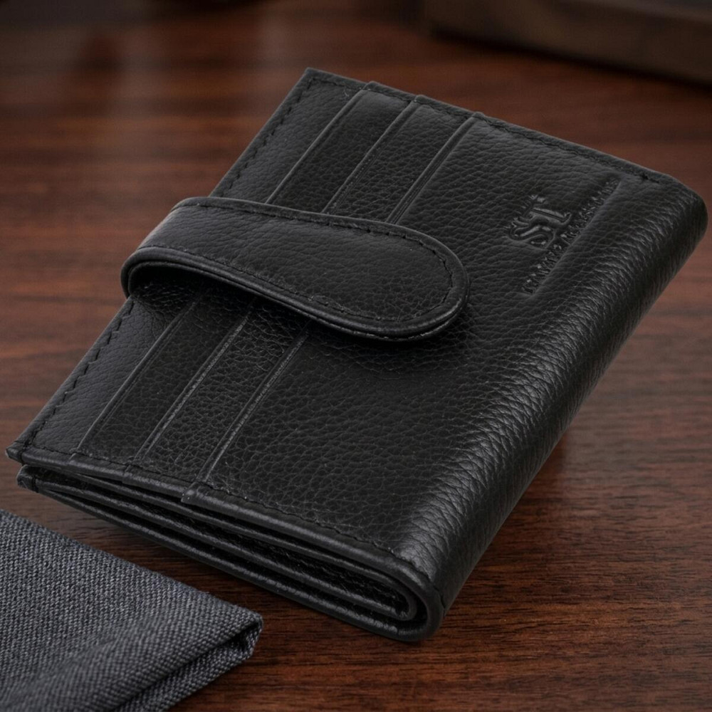 Гаманець-візитниця ST Leather 19208 Чорний Київ - фото 11