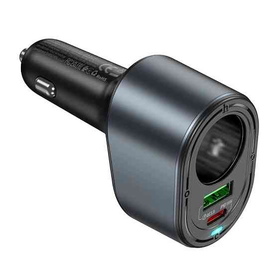 Автомобільний зарядний пристрій HOCO Z56 Friend PD35W+QC3.0 cigarette lighter car charger Black Одеса