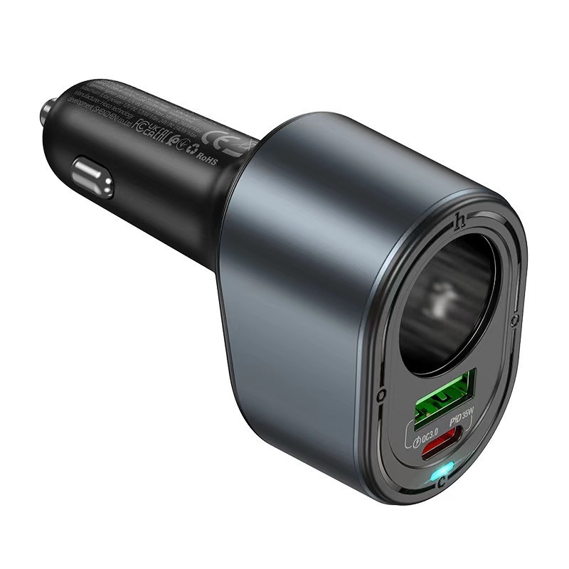 Автомобільний зарядний пристрій HOCO Z56 Friend PD35W+QC3.0 cigarette lighter car charger Black Одеса - фото 4
