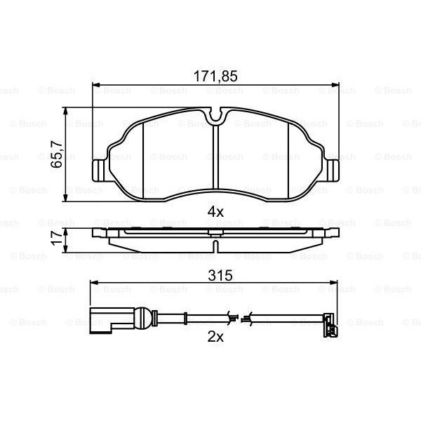 Тормозные колодки Bosch дисковые передние FORD Transit/Tourneo ''F ''13 0986494845 Харьков - изображение 1
