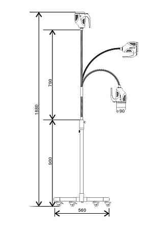 Светильник медицинский для осмотра KD-202B-8 Днепр