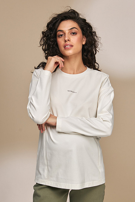 Лонгслив - кофта для беременных и кормящих мам Erica M Юла Мама Молочный NR-33.022 Кривой Рог - изображение 5