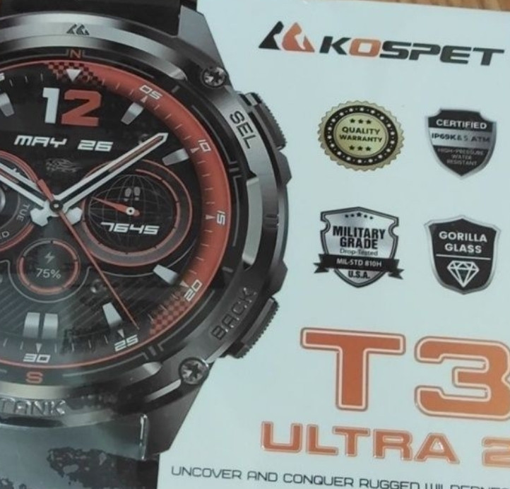 Годинник KOSPET Tank T3 Ultra 2 (Black) Харків - фото 1