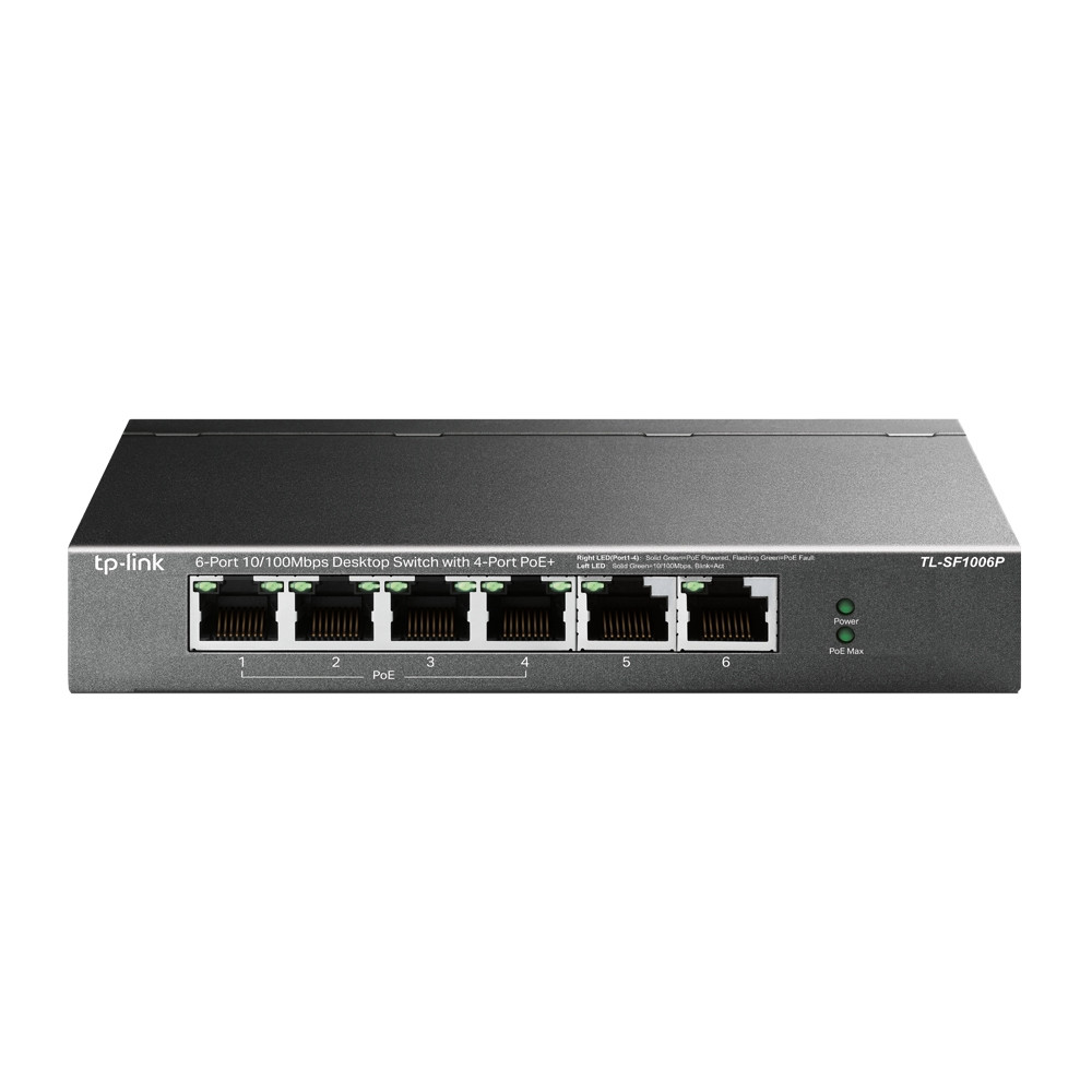 PoE-комутатор TP-Link TL-SF1006P 6-портовий з 4 PoE+ портами некерований Київ - фото 1