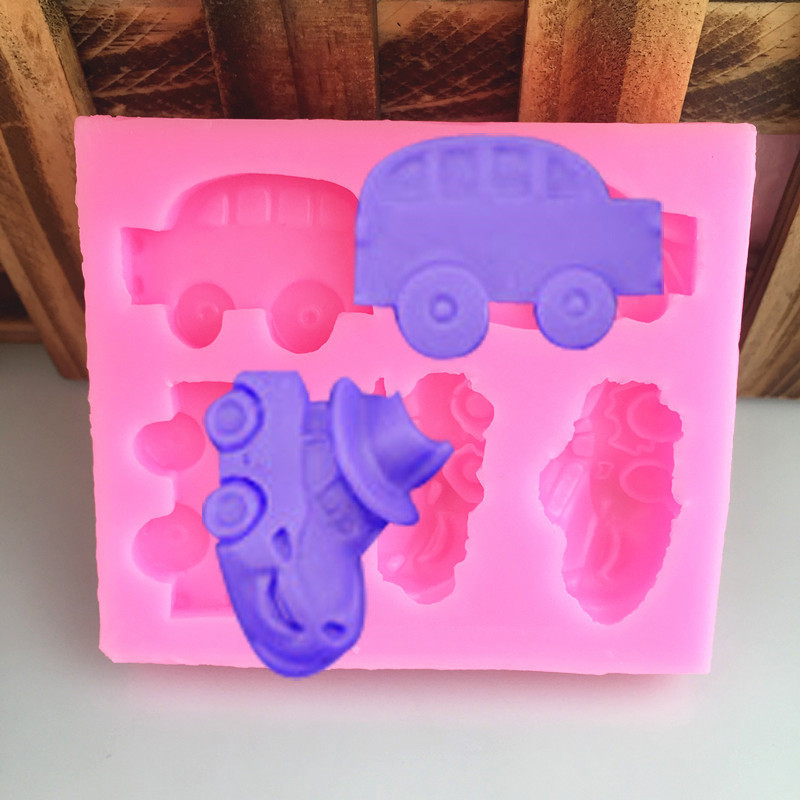 Молд силиконовый Тачки 64 на 74 мм розовый Киев - изображение 5