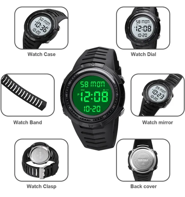 Мужские спортивные часы Skmei 1632 Белый Винница - изображение 8