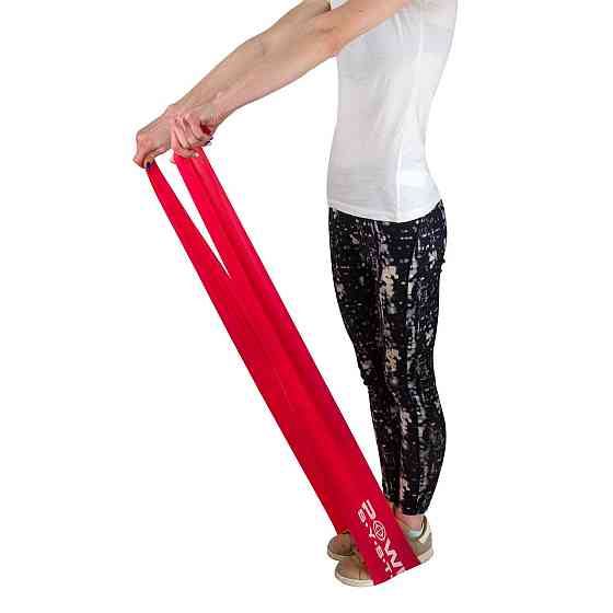Стрічка-еспандер для спорту та реабілітації Power System PS-4122 Flat Stretch Band Level 2 Red (15-25кг.) Луцьк