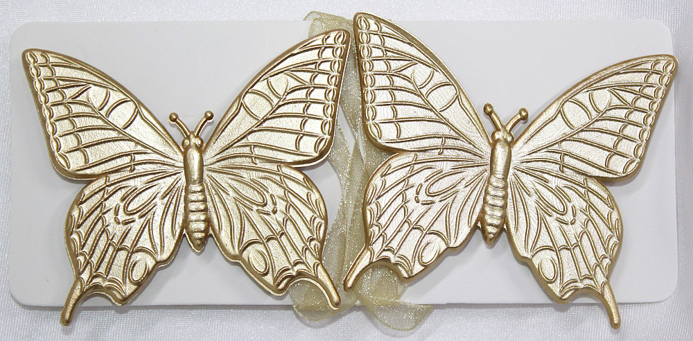 Магніти для штор і гардин (192м) Метелик матові набір 2 шт Золото (81-103) Київ - фото 5