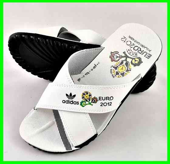 Чоловічі Шльопанці Тапочки Adidas Сланці Адідас Білі (розміри: 40) Дніпро