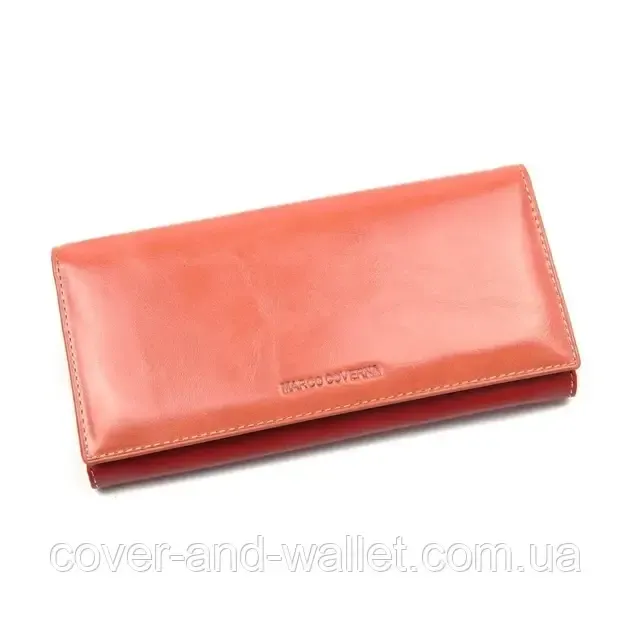 Класичний жіночий гаманець пудрового кольору із гладкої шкіри Marco Coverna Київ - фото 7