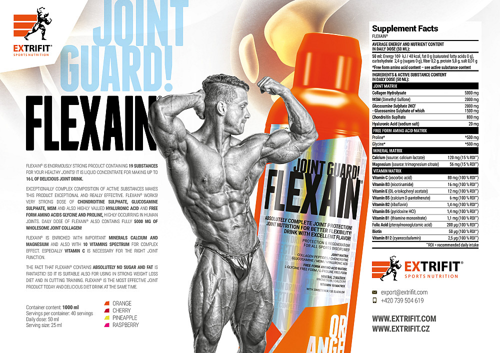 Хондропротектор Extrifit Flexain 1000 ml (Raspberry) Луцк - изображение 2