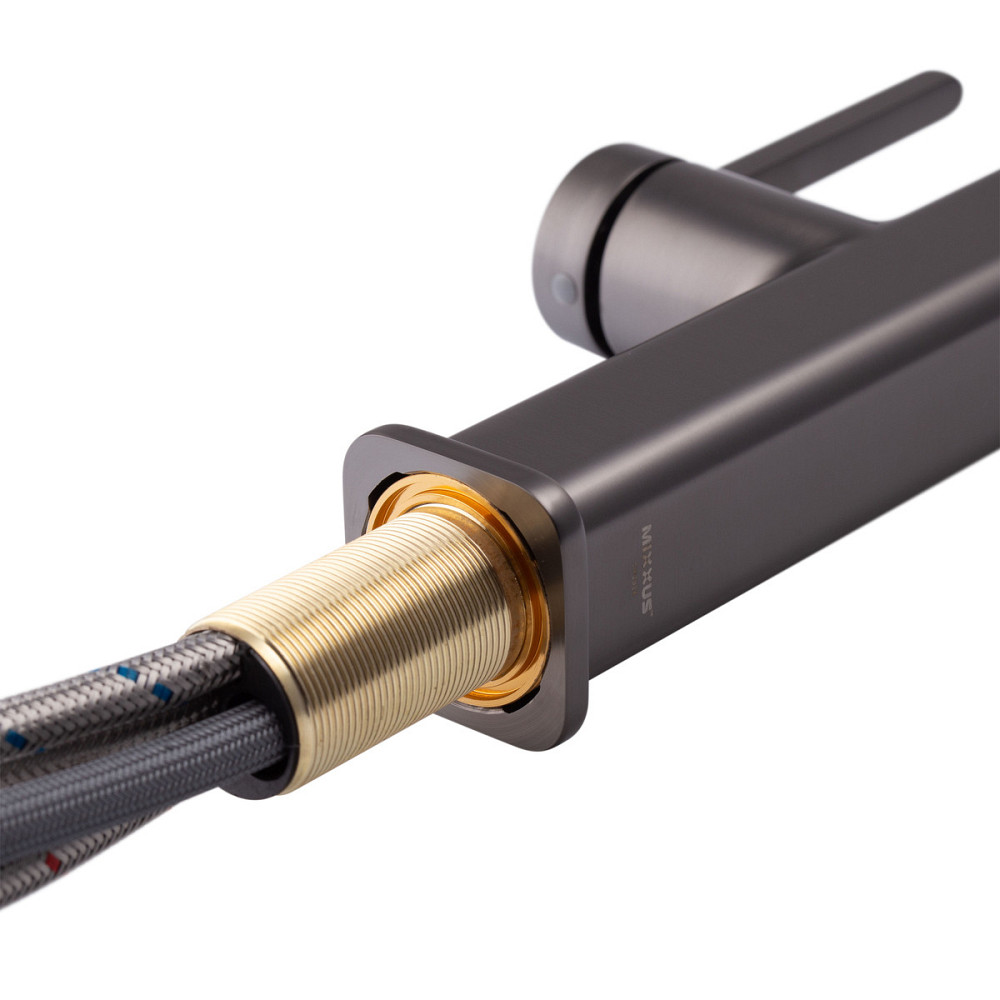 Кухонный смеситель с выдвижным изливом Mixxus Premium HAMMER 014 GRAPHITE (MI6955) Харьков - изображение 4