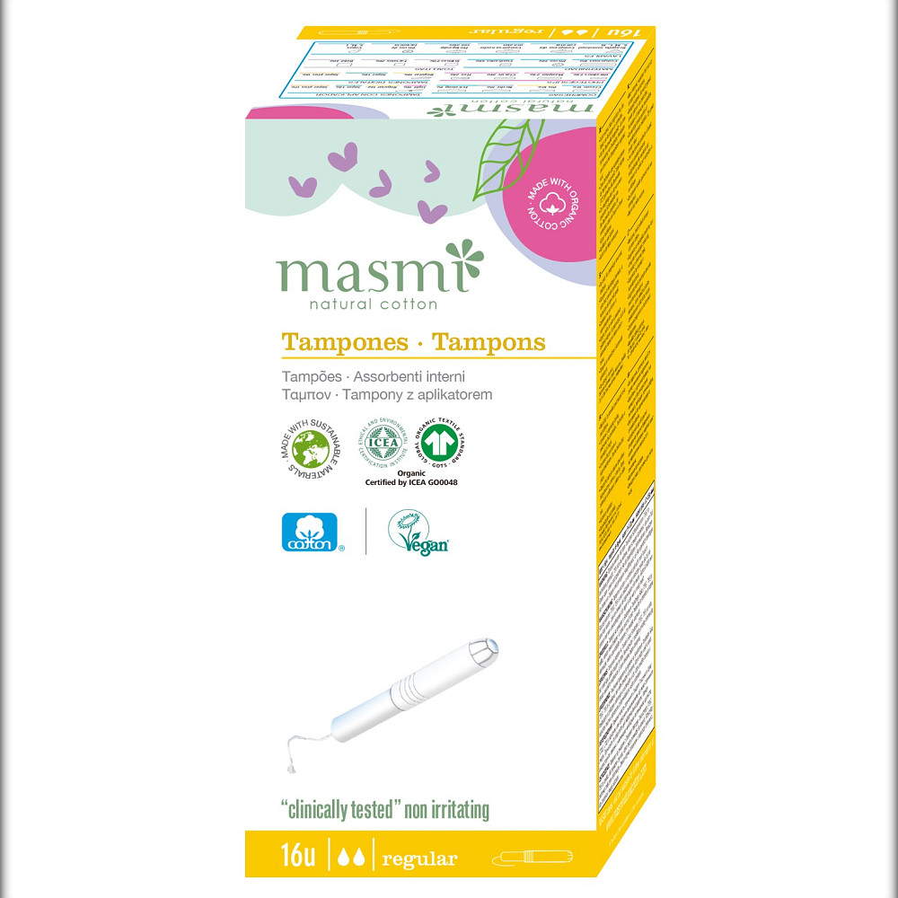 Органические тампоны Regular с аппликатором Masmi 16 шт. Киев - изображение 1