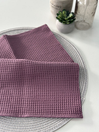 Вафельное полотенце Ideal Textile 70х140 см 240 г/м2 (56860827) Пудровий Черновцы - изображение 6