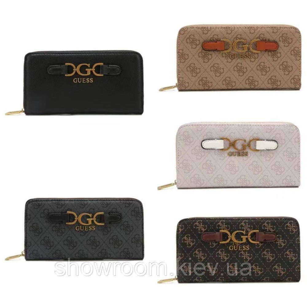 Жіночий гаманець з ремінцем на зап'ястя Guess (6051) світло коричневий Київ - фото 2