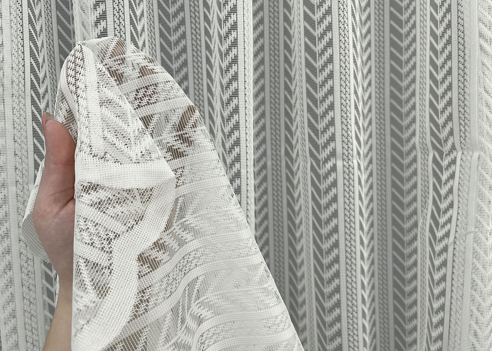 Тюль VR-Textil 1993т Жаккард Молочный 400х270 см (42-1044) Киев - изображение 4