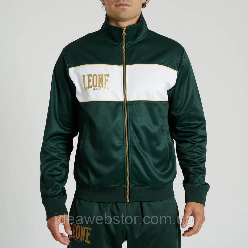 Спортивний костюм чоловічий Leone Premium Green зелений 100% поліестер для тренувань спорту відпочинку та повсякденного носіння M Київ - фото 12