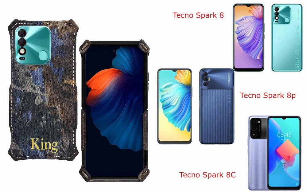 Бампер King для Tecno Spark 8, Spark 8p, Spark 8C, із посиленим корпусом, колір Граб Київ - фото 1