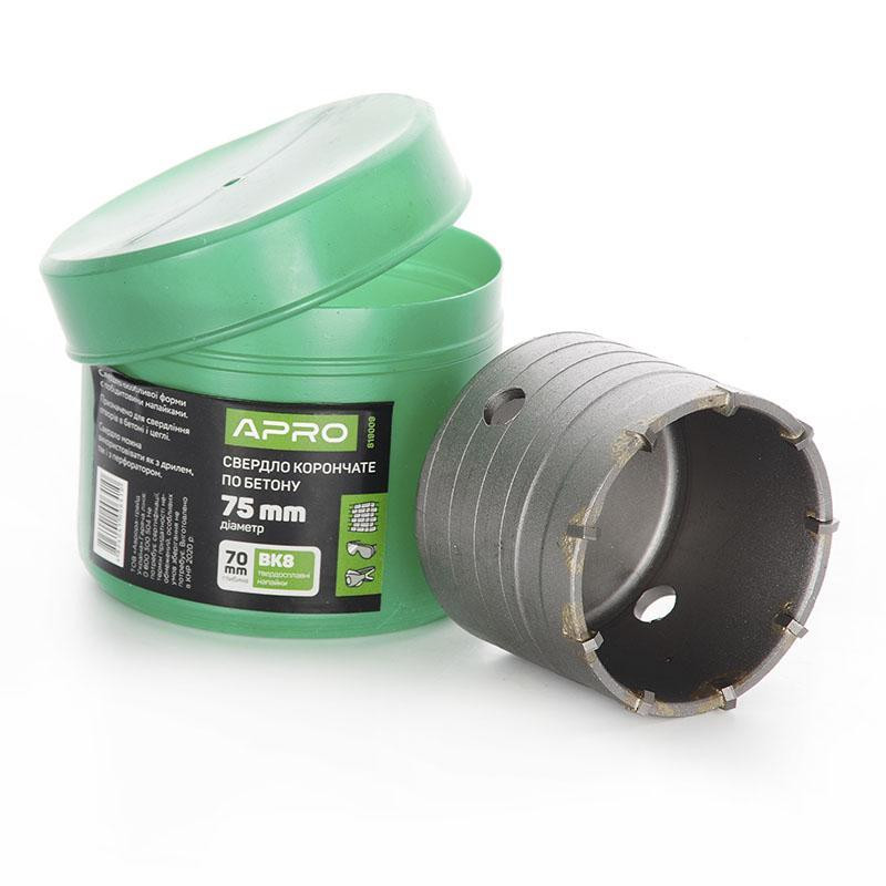Свердло корончате до бетону 75мм APRO Харків - фото 2