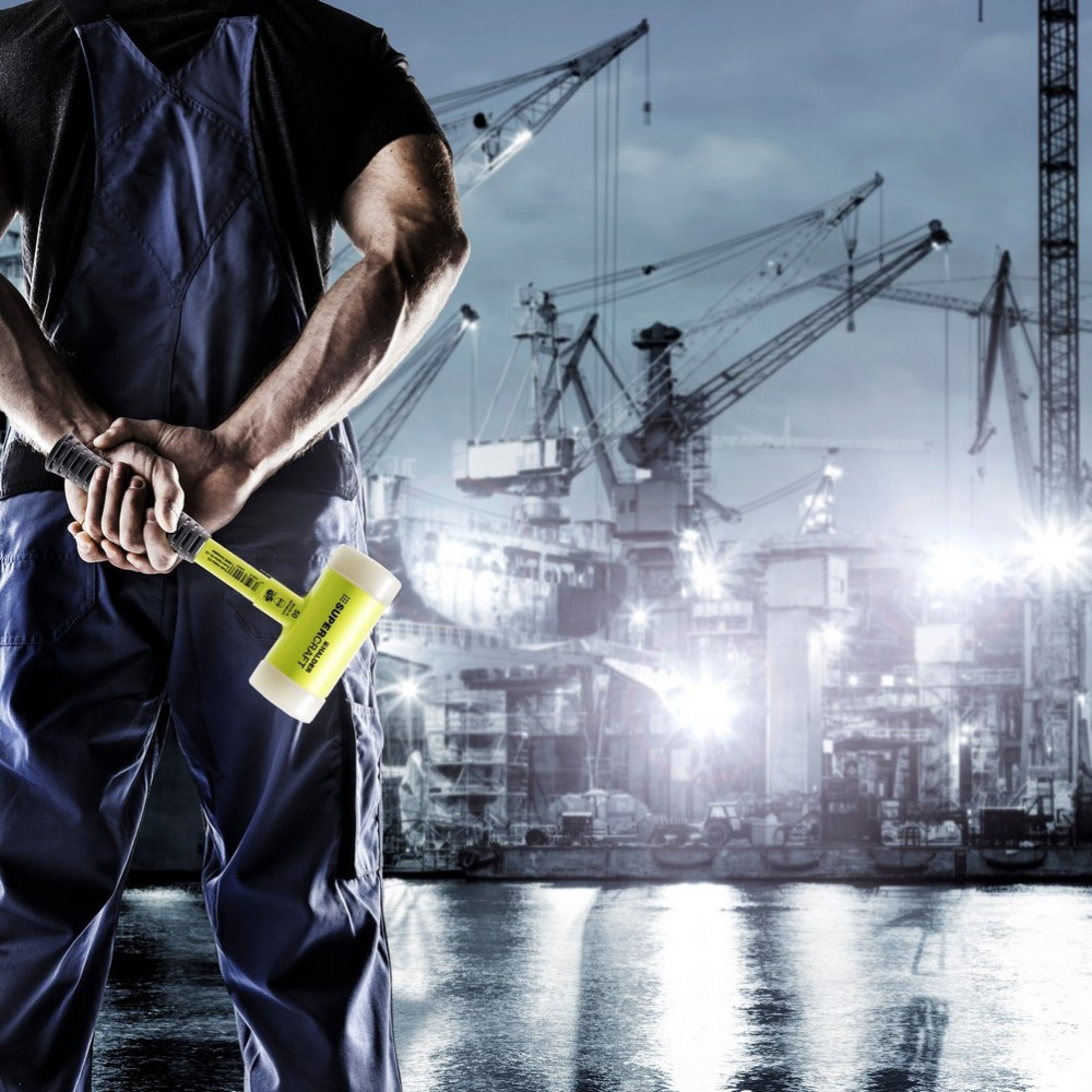 Молоток безынерционный HALDER Supercraft 3377 с прорезиненной ручкой, Ø=50 мм, m=1150 г, І=315 мм Одесса - изображение 5